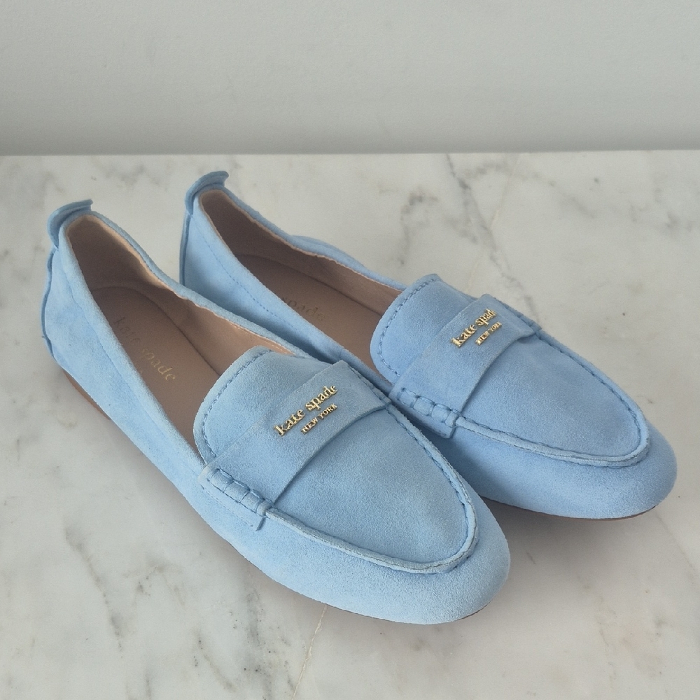 Kate Spade Sky Blue Suede Leather Flats